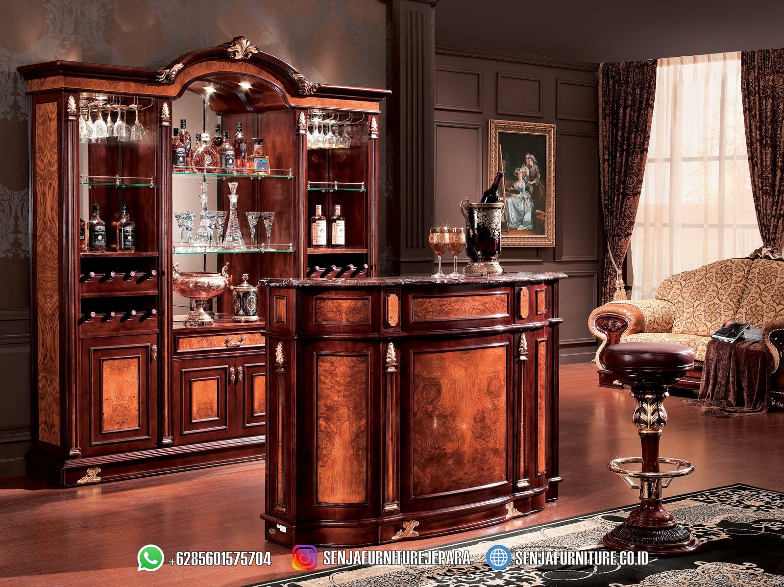 Mini Meja Bar Klasik Luxury Ukiran Jepara 100% Kayu Jati Meja Bar Klasik, Meja Bar Mewah, Meja Bar Ukir, Meja Bar Kayu Jati, Meja Bar Klub, Meja Bar Restoran, Desain Meja Bar, Meja Bar Lounge, Interior Meja Bar
