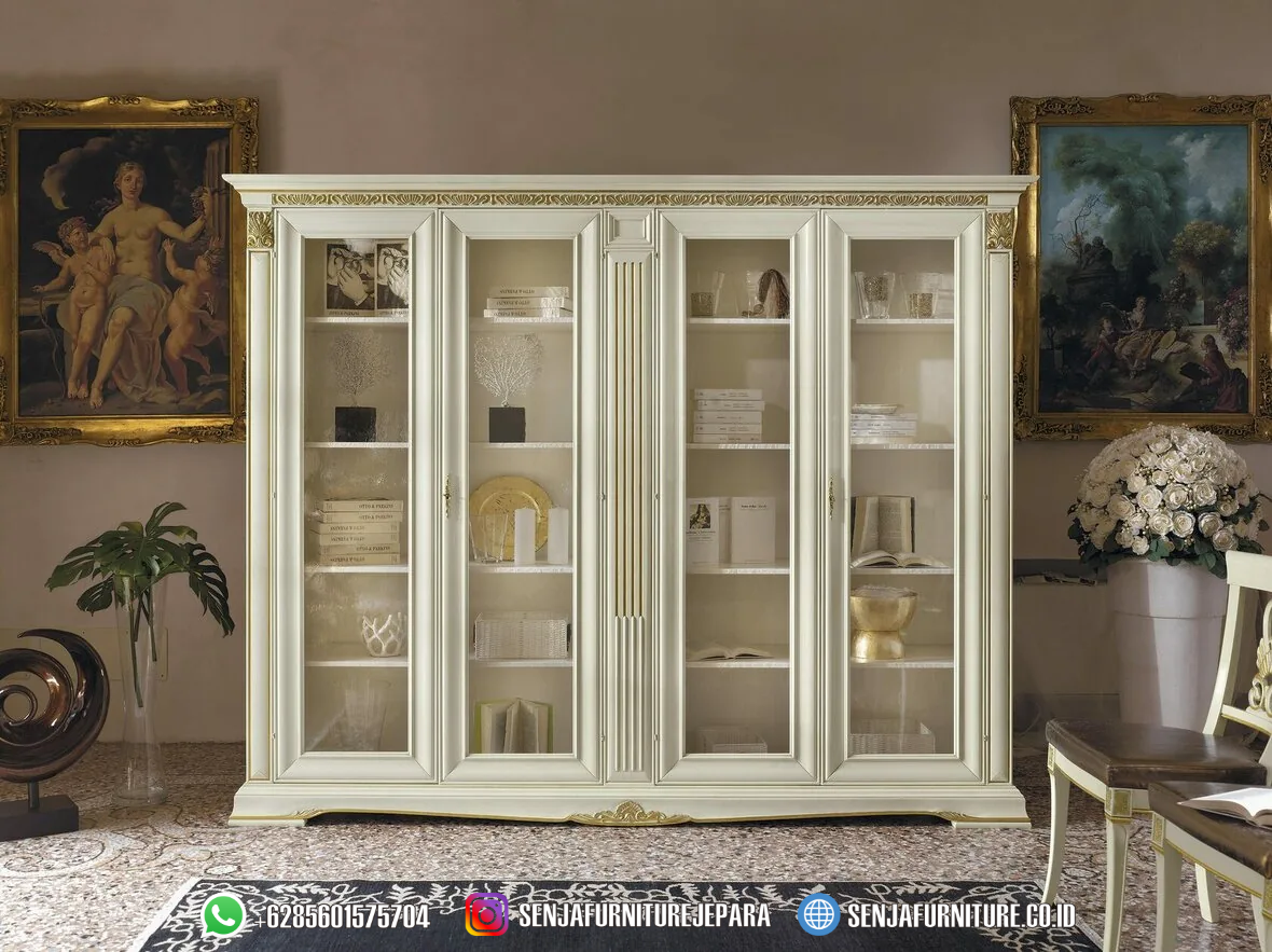Referensi Lemari Hias Mewah 4 Pintu Warna Putih Duco Gold Lemari Hias Mewah, Lemari Hias Klasik, Lemari Hias Ruang Tamu, Lemari Hias Minimalis, Lemari Hias Kaca, Lemari Hias Sudut, Lemari Hias TV, Lemari Hias Kayu Jati, Bufet Lemari Hias, Model Lemari Sudut, Lemari Hias Terbaru