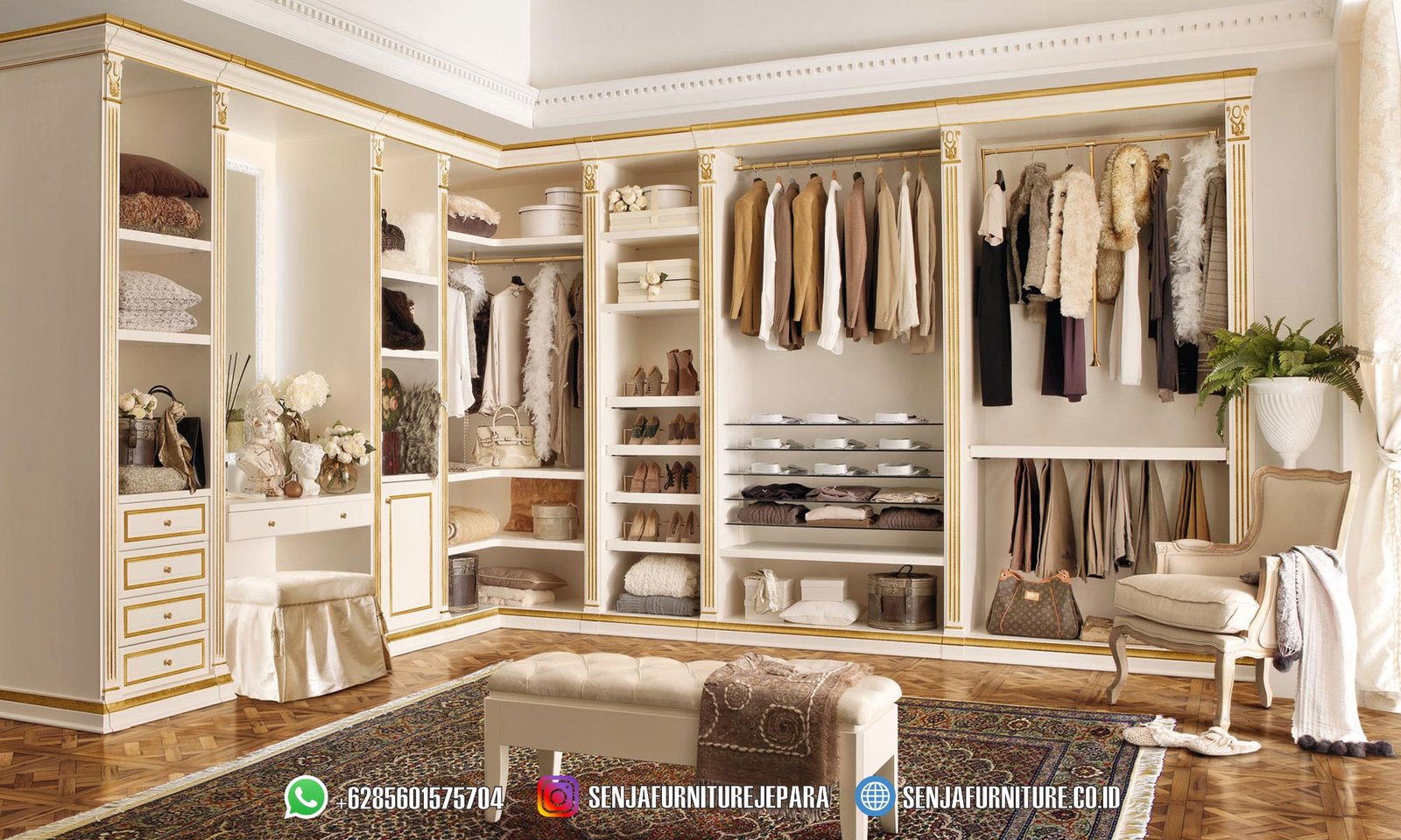 Luxury Walk In Closet Interior Design Gaya Rumah Klasik Walk In Closet, Walk In Closet Mewah, Walk In Closet Minimalis, Walk In Closet Klasik, Walk In Closet Design, Lemari Walk In Closet, Walk In Closet Kaca, Wardrobe Classic