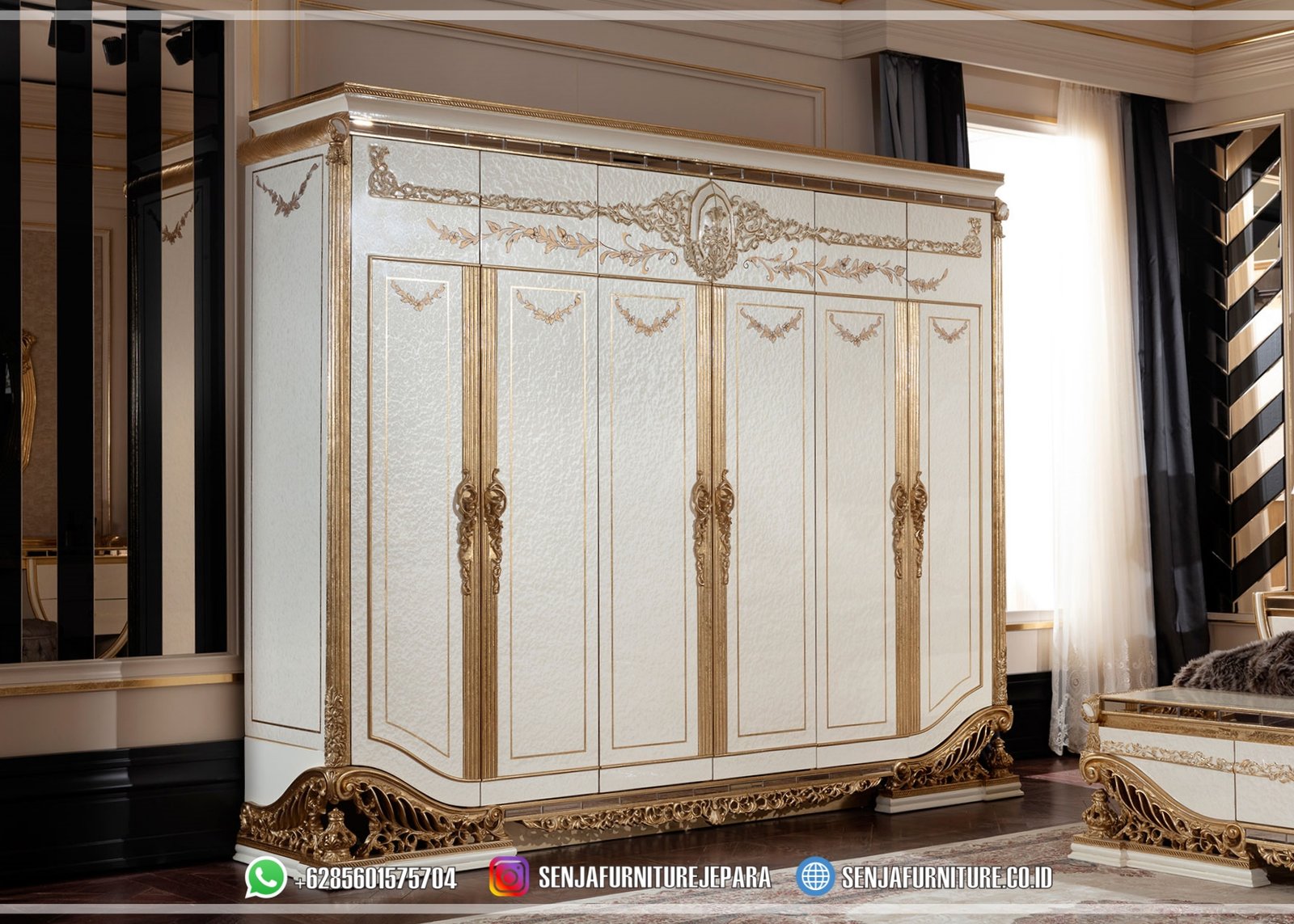 Custom Lemari Pakaian Mewah Kamar Tidur Desain Klasik Stella Lemari Pakaian Mewah, Lemari Pakaian Klasik, Lemari Pakaian Minimalis, Lemari Pakaian Jati, Lemari Klasik Eropa, Lemari Pakaian Jepara, Model Lemari Pakaian Klasik, Lemari Pakaian Ukir Jepara, Lemari Pakaian Mewah Kaca, Lemari Pakaian 4 Pintu, Lemari Pakaian 6 Pintu, Classic Wardrobe, Lemari Baju Mewah