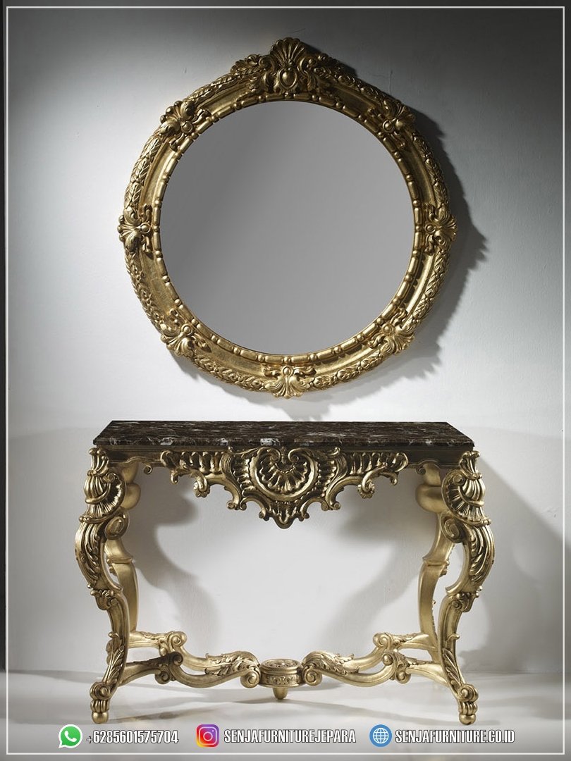 Gambar Meja Konsul Mewah Marmer Cermin Bundar Gold Meja Konsul Mewah, Meja Konsul Klasik, Bufet Konsul Klasik, Bufet Konsul Mewah, Bufet Konsul Cermin, Meja Konsul Minimalis, Meja Konsul Ruang Tamu, Meja Konsul Stainless, Meja Konsul Kayu Jati, Meja Konsul Ukir Jepara, Meja Konsul Marmer, Meja Konsul Cermin