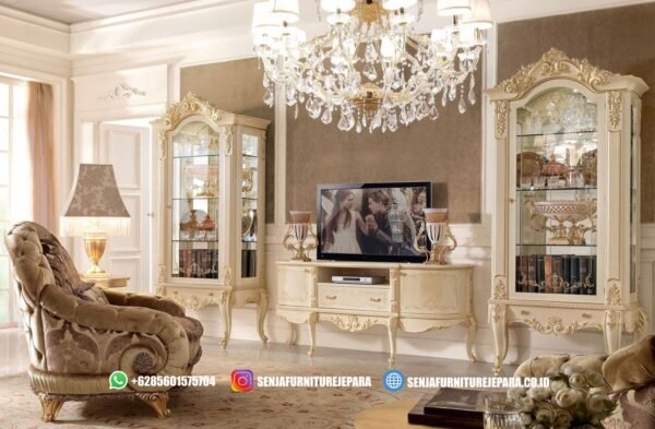 Bufet TV Hias Klasik Sultan White Classic